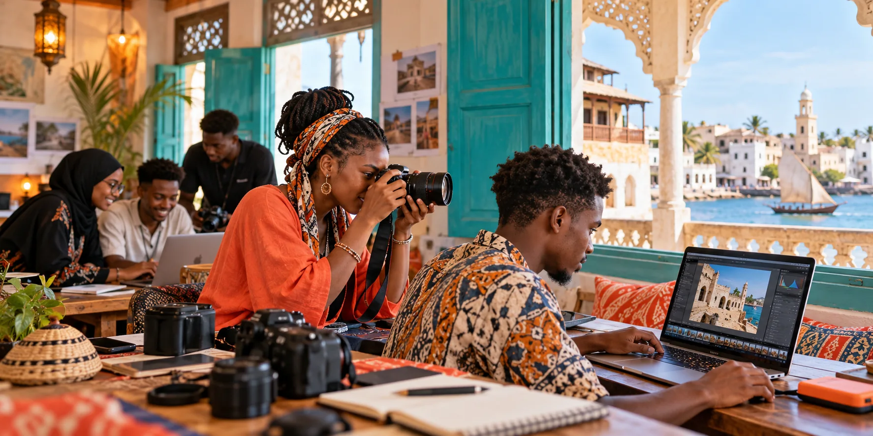 Illustrative photography and digital skills workshop in a coastal Kenyan setting